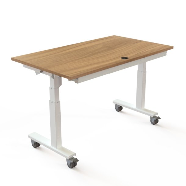 ConSet Flip-Top Nestbord 140x80 - 501-96 - Valn�d bordplade - hvidt stel