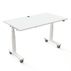 ConSet Flip-Top Nestbord 140x80 - 501-96 - Hvid bordplade - hvidt stel