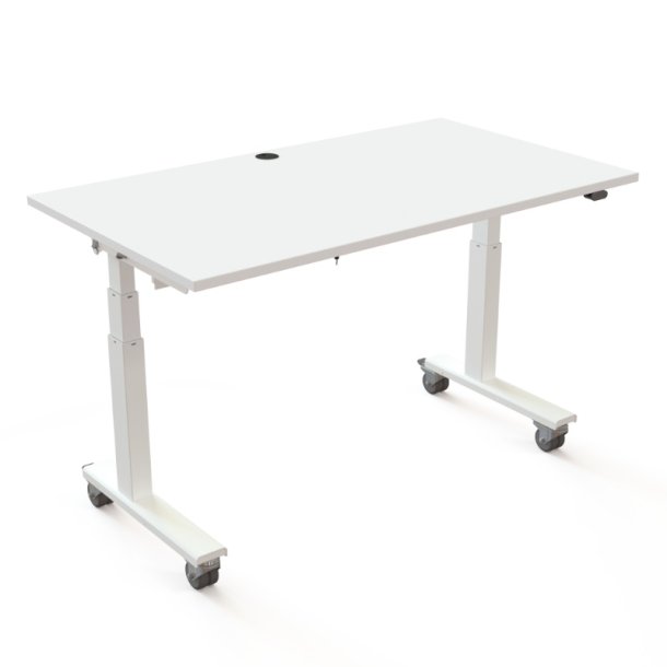ConSet Flip-Top Nestbord 140x80 - 501-96 - Hvid bordplade - hvidt stel