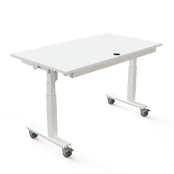 ConSet Flip-Top Nestbord 140x80 - 501-96 - Hvid bordplade - hvidt stel