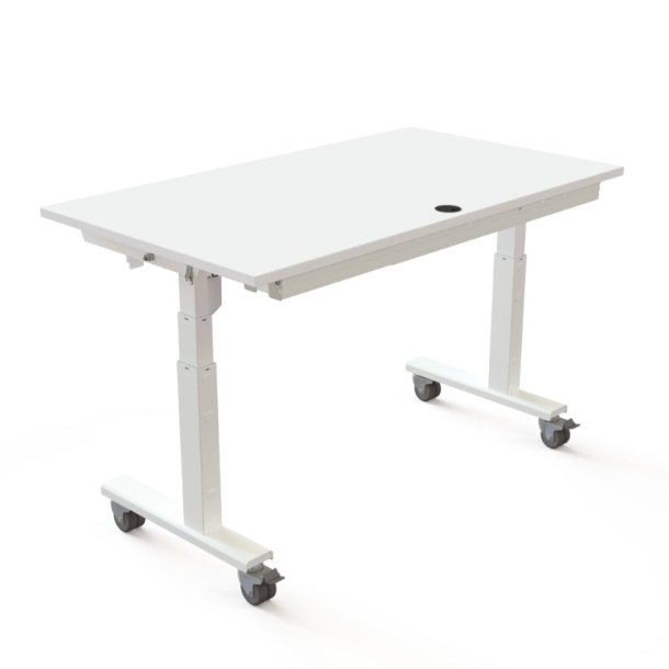 ConSet Flip-Top Nestbord 140x80 - 501-96 - Hvid bordplade - hvidt stel