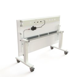 ConSet Flip-Top Nestbord 140x80 - 501-96 - Hvid bordplade - hvidt stel