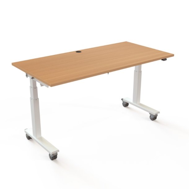 ConSet Flip-Top Nestbord 160x80 - 501-96 - B�g bordplade - hvidt stel
