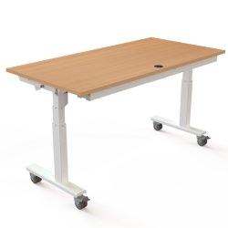 ConSet Flip-Top Nestbord 160x80 - 501-96 - B�g bordplade - hvidt stel