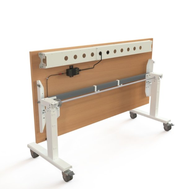 ConSet Flip-Top Nestbord 160x80 - 501-96 - B�g bordplade - hvidt stel