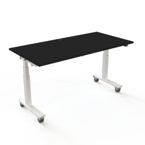 ConSet Flip-Top Nestbord 160x80 - 501-96 - Sort bordplade - hvidt stel