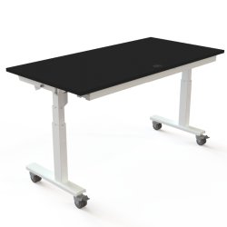 ConSet Flip-Top Nestbord 160x80 - 501-96 - Sort bordplade - hvidt stel