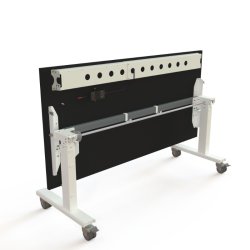 ConSet Flip-Top Nestbord 160x80 - 501-96 - Sort bordplade - hvidt stel
