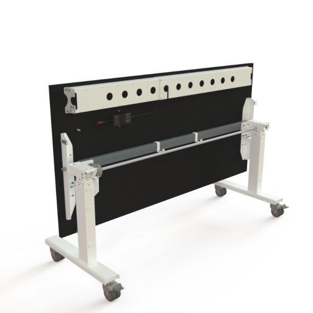 ConSet Flip-Top Nestbord 160x80 - 501-96 - Sort bordplade - hvidt stel