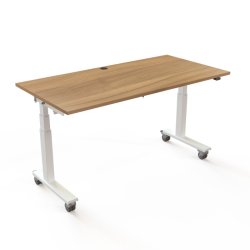 ConSet Flip-Top Nestbord 160x80 - 501-96 - Valn�d bordplade - hvidt stel