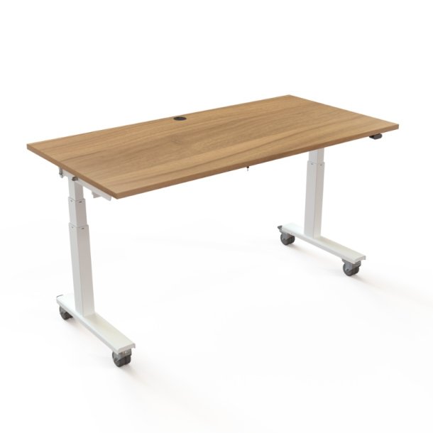ConSet Flip-Top Nestbord 160x80 - 501-96 - Valn�d bordplade - hvidt stel