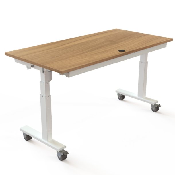 ConSet Flip-Top Nestbord 160x80 - 501-96 - Valn�d bordplade - hvidt stel