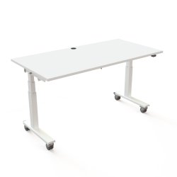 ConSet Flip-Top Nestbord 160x80 - 501-96 - Hvid bordplade - hvidt stel