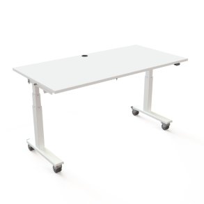 ConSet Flip-Top Nestbord 160x80 - 501-96 - Hvid bordplade - hvidt stel