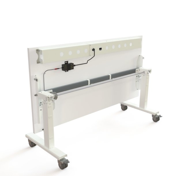 ConSet Flip-Top Nestbord 160x80 - 501-96 - Hvid bordplade - hvidt stel