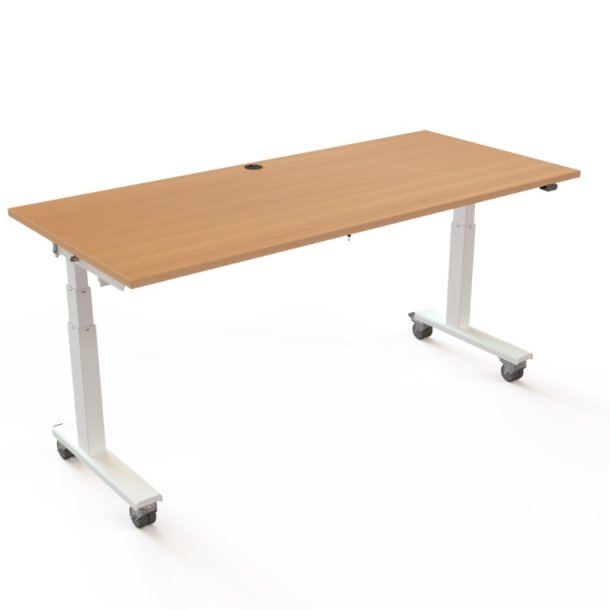 ConSet Flip-Top Nestbord 180x80 - 501-96 - B�g bordplade - hvidt stel