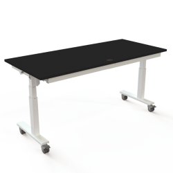ConSet Flip-Top Nestbord 180x80 - 501-96 - Sort bordplade - hvidt stel