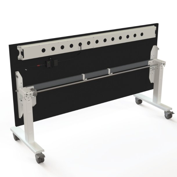 ConSet Flip-Top Nestbord 180x80 - 501-96 - Sort bordplade - hvidt stel