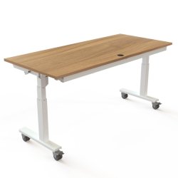 ConSet Flip-Top Nestbord 180x80 - 501-96 - Valn�d bordplade - hvidt stel