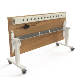 ConSet Flip-Top Nestbord 180x80 - 501-96 - Valn�d bordplade - hvidt stel