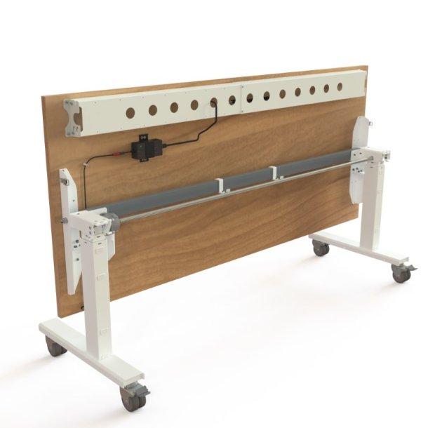 ConSet Flip-Top Nestbord 180x80 - 501-96 - Valn�d bordplade - hvidt stel