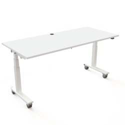 ConSet Flip-Top Nestbord 180x80 - 501-96 - Hvid bordplade - hvidt stel