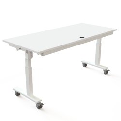 ConSet Flip-Top Nestbord 180x80 - 501-96 - Hvid bordplade - hvidt stel