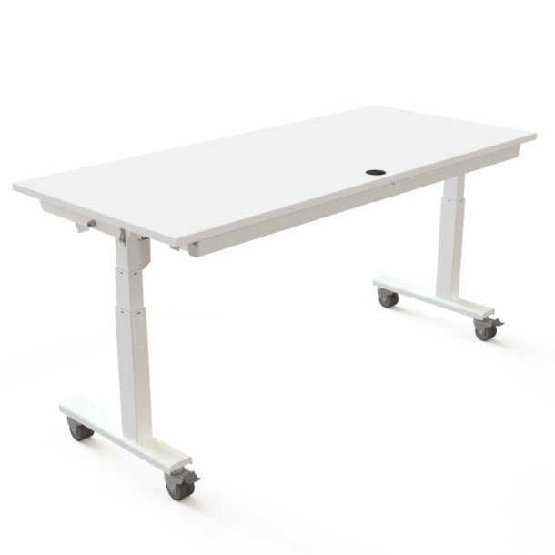 ConSet Flip-Top Nestbord 180x80 - 501-96 - Hvid bordplade - hvidt stel
