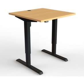 ConSet Hve Snkebord 80x80 - 501-33 - Bg bordplade - Sort stel