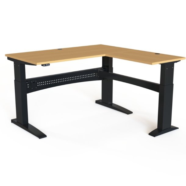 ConSet H�ve S�nkebord 160x160 - 501-11 - B�g bordplade - sort stel