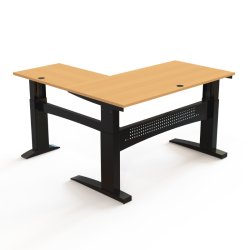 ConSet H�ve S�nkebord 160x160 - 501-11 - B�g bordplade - sort stel