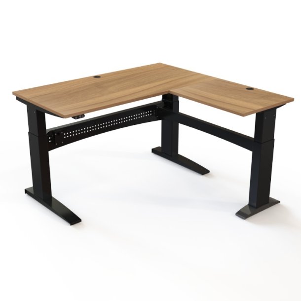 ConSet H�ve S�nkebord 160x160 - 501-11 - Valn�d bordplade - sort stel