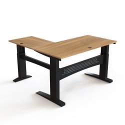 ConSet H�ve S�nkebord 160x160 - 501-11 - Valn�d bordplade - sort stel