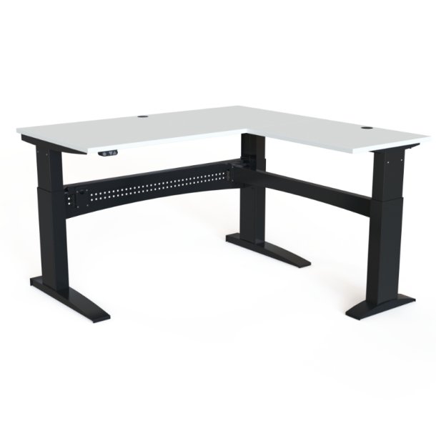 ConSet H�ve S�nkebord 160x160 - 501-11 - Hvid bordplade - sort stel