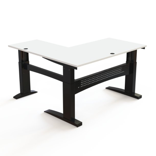 ConSet H�ve S�nkebord 160x160 - 501-11 - Hvid bordplade - sort stel