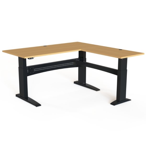 ConSet H�ve S�nkebord 180x180 - 501-11 - B�g bordplade - sort stel