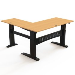 ConSet H�ve S�nkebord 180x180 - 501-11 - B�g bordplade - sort stel