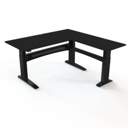 ConSet H�ve S�nkebord 180x180 - 501-11 - Sort bordplade - sort stel