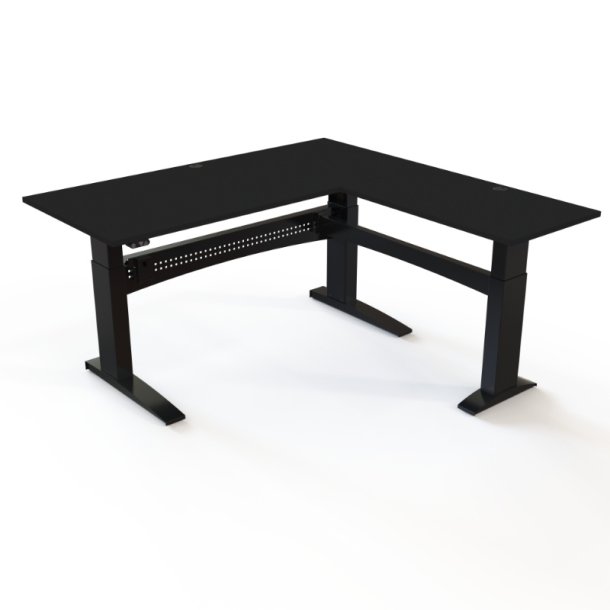 ConSet H�ve S�nkebord 180x180 - 501-11 - Sort bordplade - sort stel