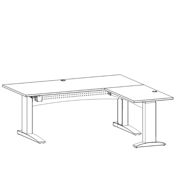 ConSet H�ve S�nkebord 180x180 - 501-11 - Sort bordplade - sort stel