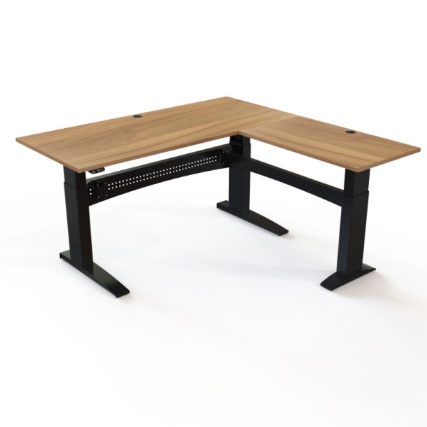 ConSet H�ve S�nkebord 180x180 - 501-11 - Valn�d bordplade - sort stel