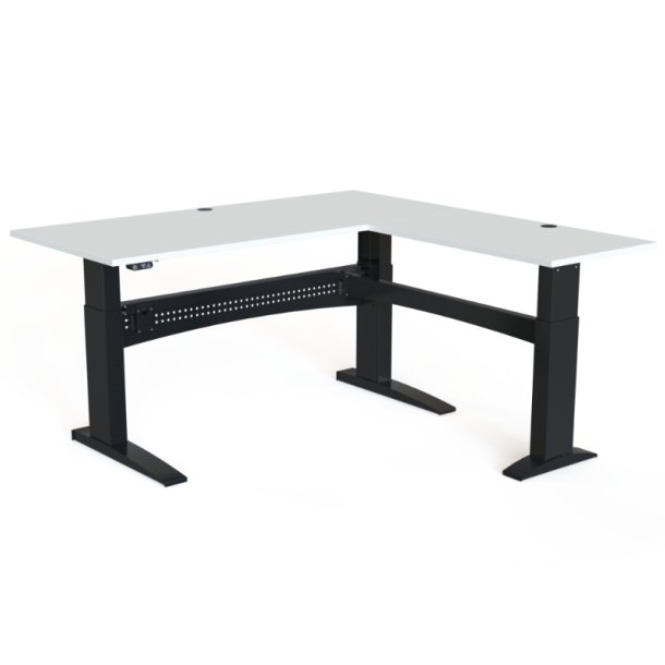 ConSet H�ve S�nkebord 180x180 - 501-11 - Hvid bordplade - sort stel