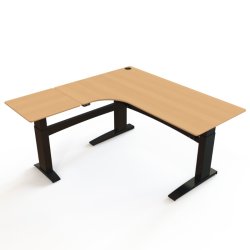 ConSet H�ve S�nkebord 180x180 - 501-11 - B�g bordplade - sort stel