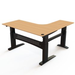 ConSet H�ve S�nkebord 180x180 - 501-11 - B�g bordplade - sort stel