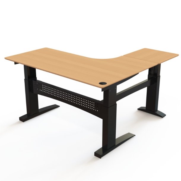 ConSet H�ve S�nkebord 180x180 - 501-11 - B�g bordplade - sort stel