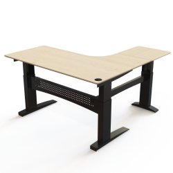 ConSet H�ve S�nkebord 180x180 - 501-11 - Ahorn bordplade - sort stel