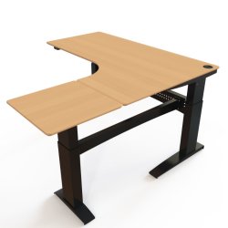 ConSet H�ve S�nkebord 180x180 - 501-11 - B�g bordplade - sort stel