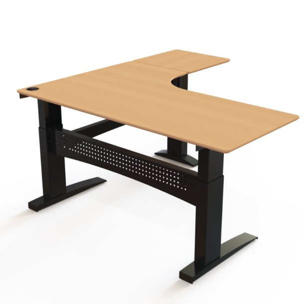 ConSet H�ve S�nkebord 180x180 - 501-11 - B�g bordplade - sort stel