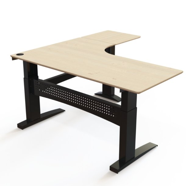ConSet H�ve S�nkebord 180x180 - 501-11 - Ahorn bordplade - sort stel