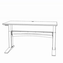 ConSet H�ve S�nkebord 160x80 - 501-11 - Hvid bordplade - sort stel